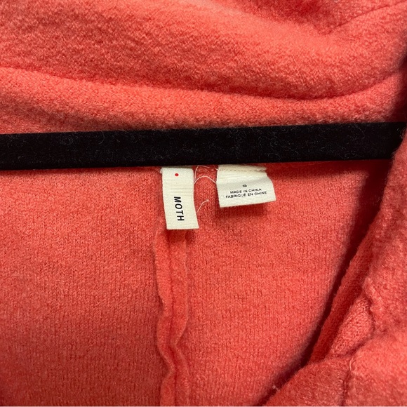Anthropologie 100% Wool Orange Sweater Coat by Moth Size S - Picture 8 of 8